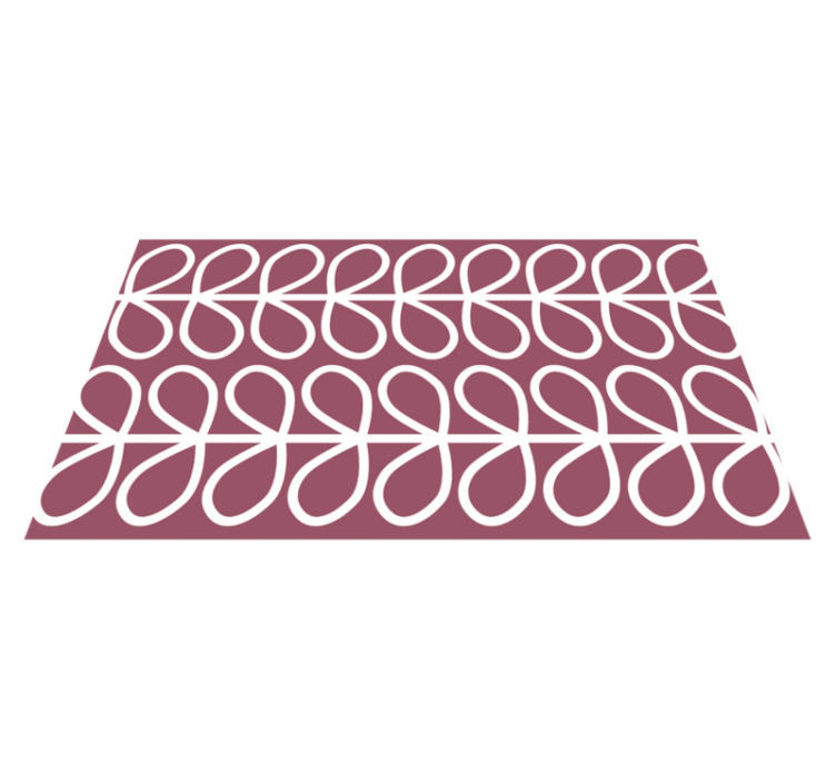 Tapis vinyle géométrique motif feuillu abstrait - TenStickers