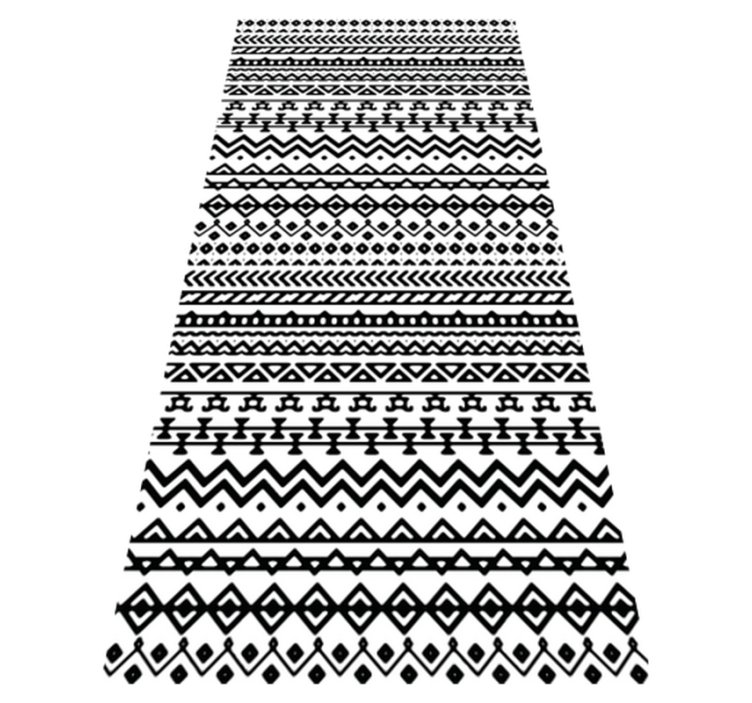 Tapis vinyle geometrique Géométrique noir et blanc - TenStickers