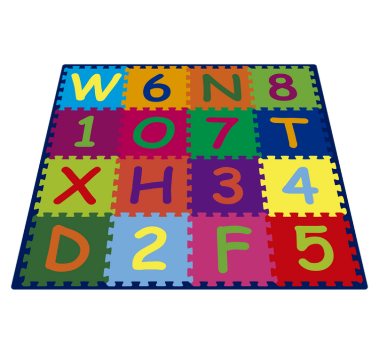 Tapis vinyle alphabet casse-tête alphabétique - TenStickers
