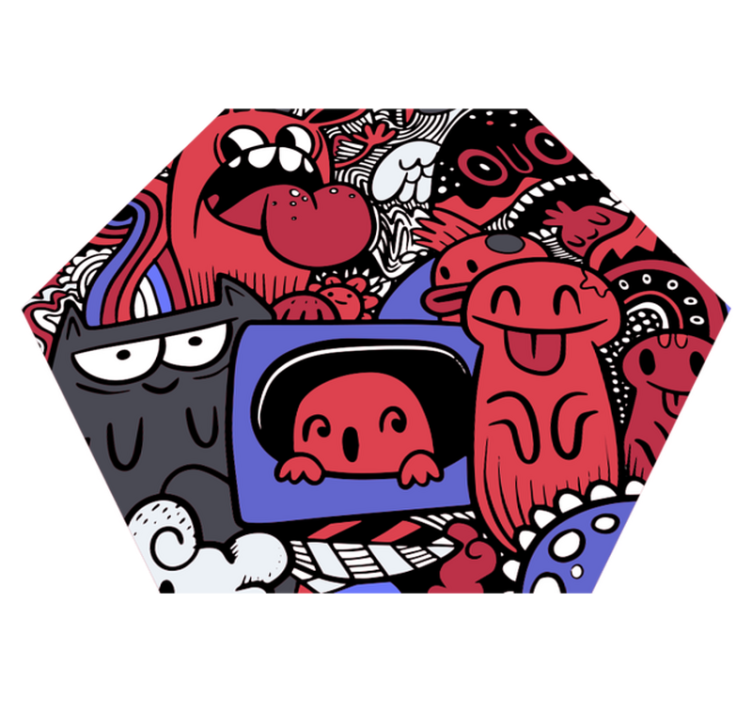 Tapis vinyle autres tapis oeuvre de monstres ludique - TenStickers