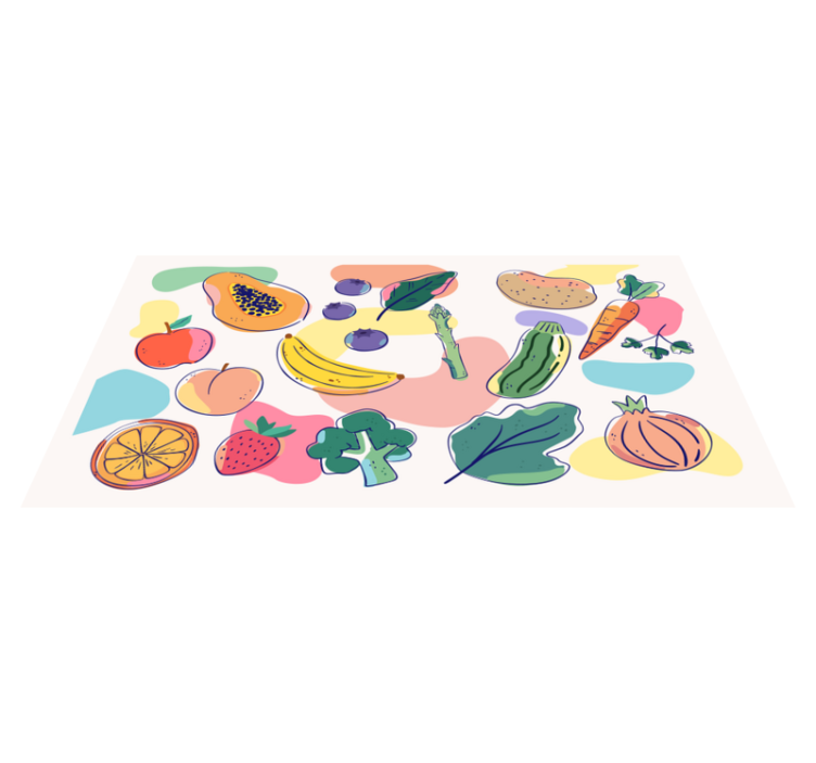 tapis vinyle cuisine Fruits colorés. - TenStickers