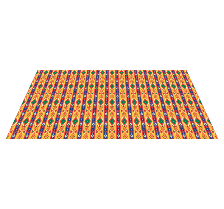 Tapis vinyle motif ethnique coloré Sud africain - TenStickers
