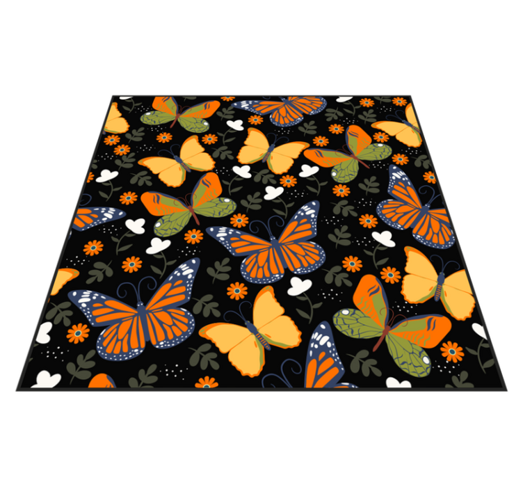 Tapis vinyle animal motif papillon - TenStickers