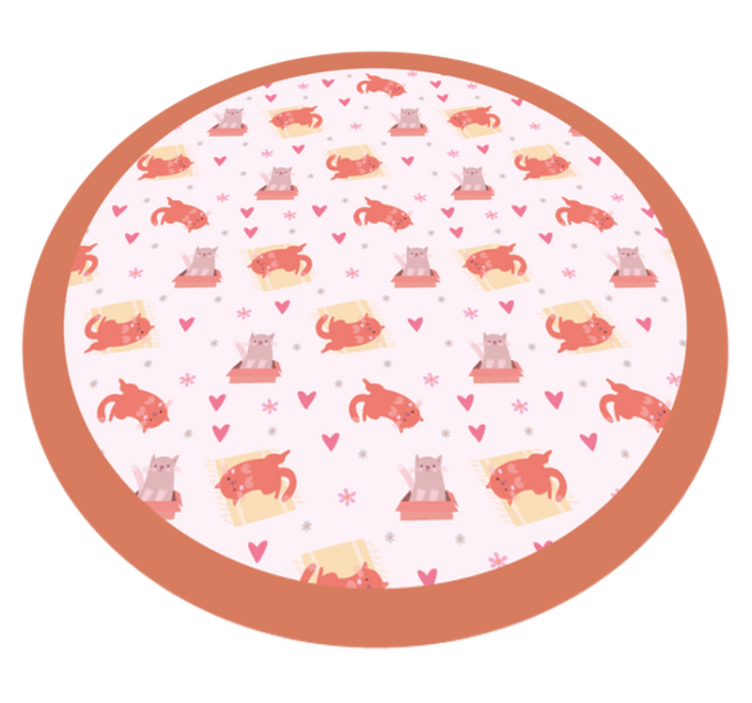 Tapis vinyle chambre bébé motif de chat ludique - TenStickers