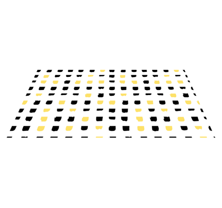 Tapis vinyle géométrique motifs carrés vibrants - TenStickers