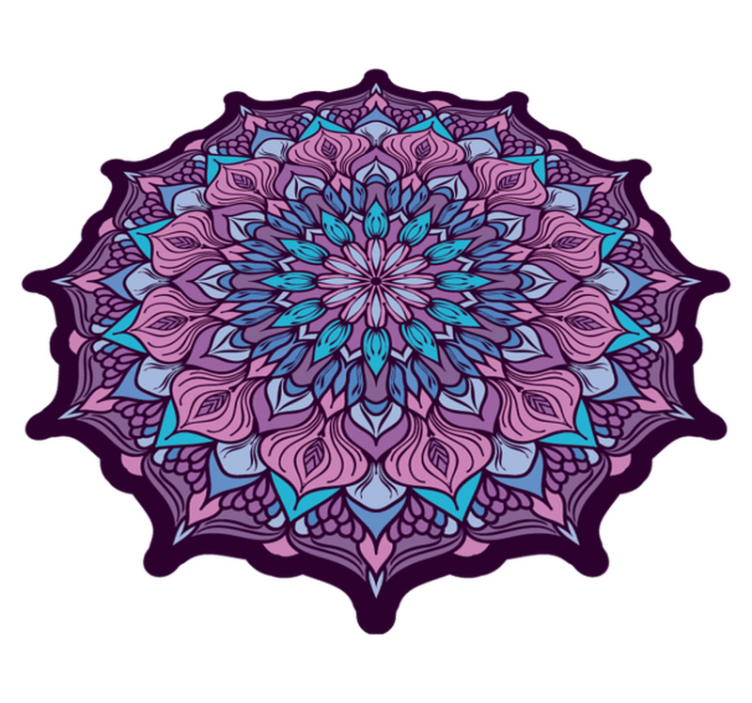 tapis vinyle mandala vinylee de mandala boho - TenStickers