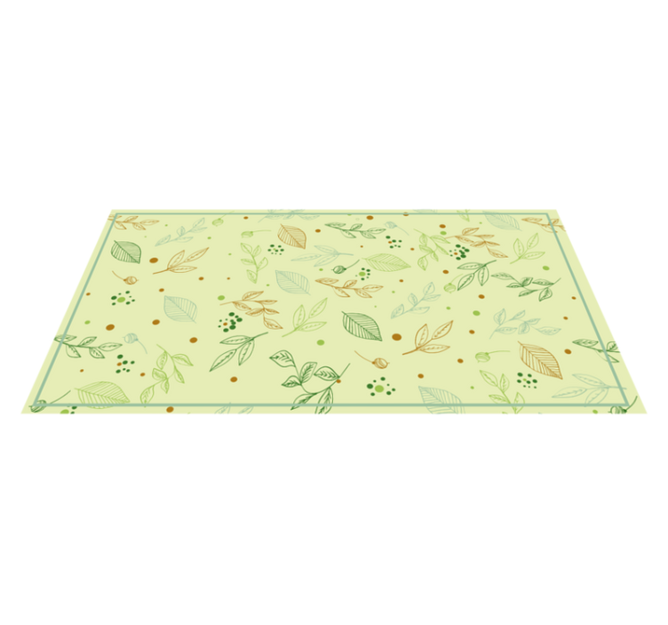 Tapis vinyle nature motif botanique de feuillage - TenStickers