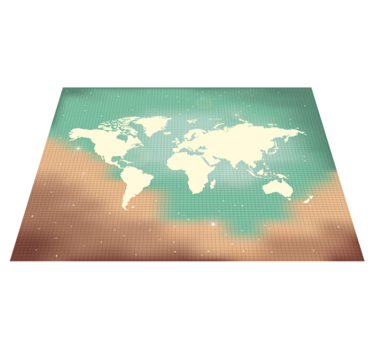 Tapis vinyle carte du monde illustration du monde - TenStickers
