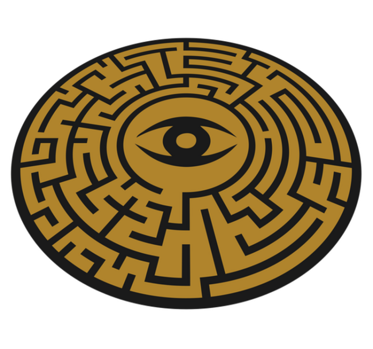 Tapis vinyle jeux symbole de l'œil du labyrinthe - TenStickers