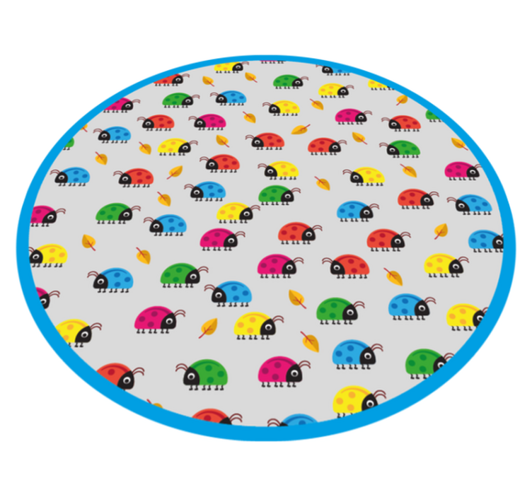 Tapis vinyle pour enfants cercle de voiture coloré - TenStickers