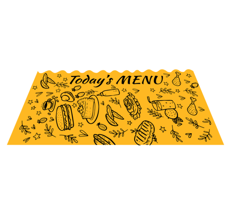 tapis vinyle cuisine Menu du jour - TenStickers