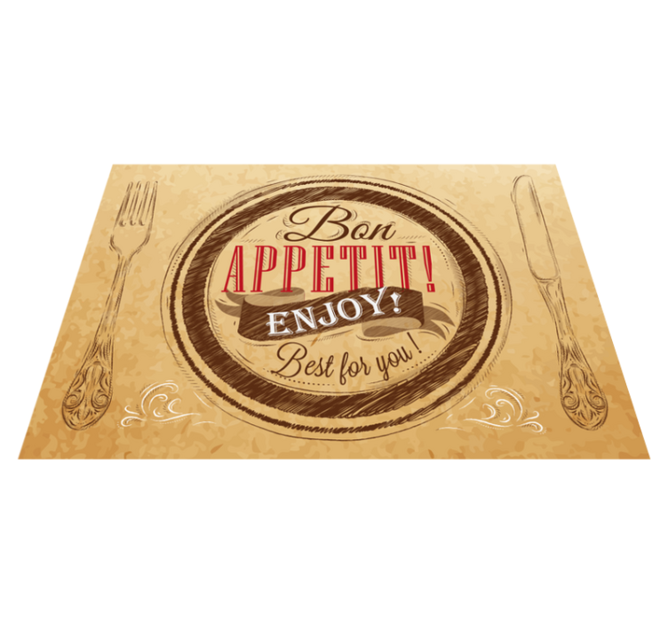 Tapis vinyle citation bon appétit, profitez-en - TenStickers