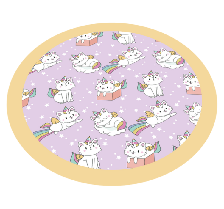 Tapis vinyle autres tapis aventure du chat licorne - TenStickers