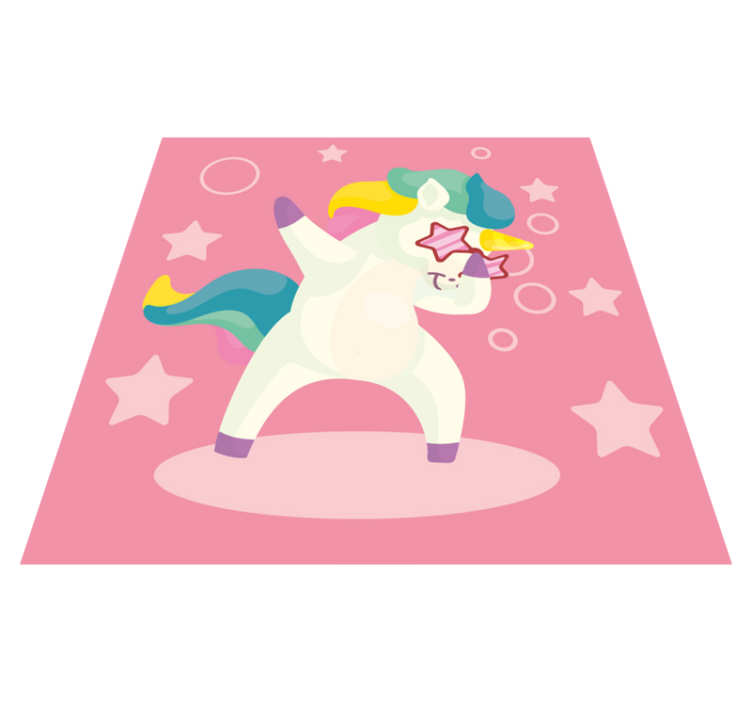Tapis vinyle pour enfants magie de la licorne dansante - TenStickers