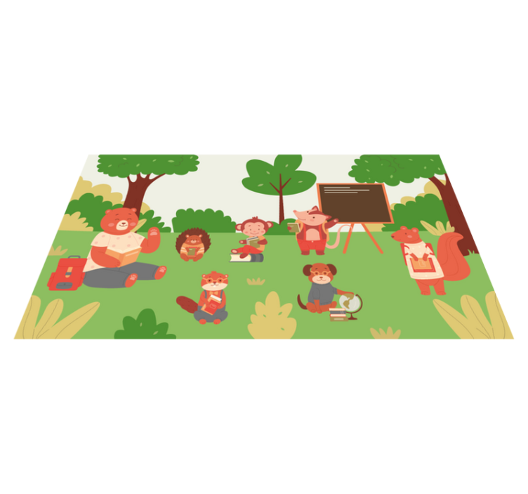 Tapis vinyle pour enfants salle de classe dans la jungle - TenStickers
