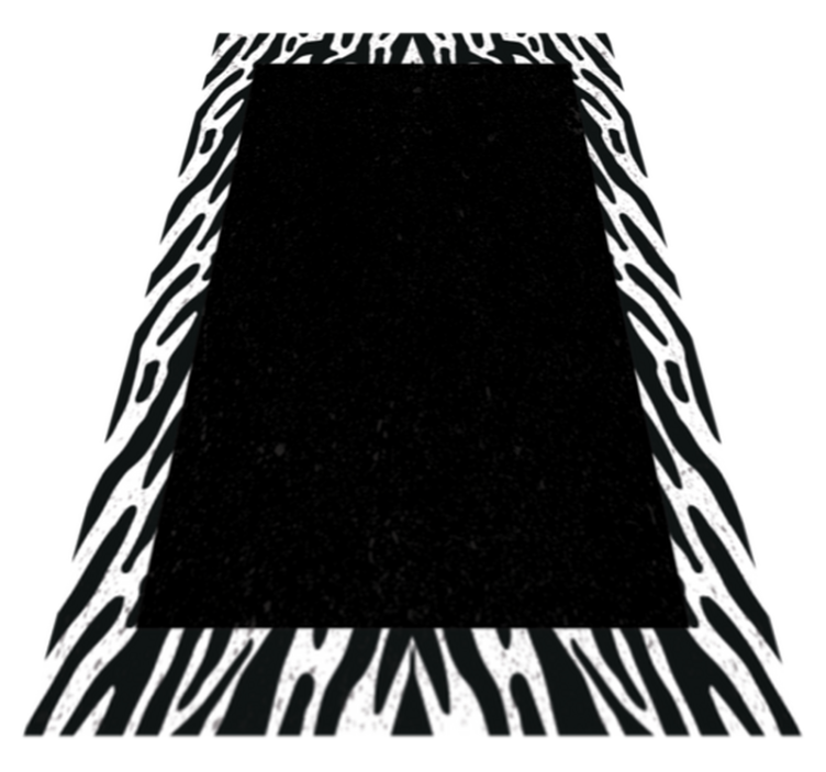 tapis vinyle couloir Coureur noir zèbre - TenStickers