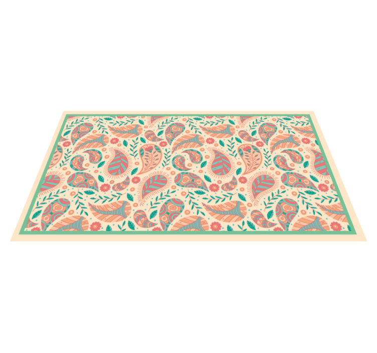 Tapis vinyle mandala fusion de motifs cachemire - TenStickers