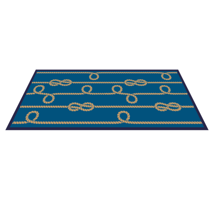 tapis vinyle retro Boucles de corde - TenStickers
