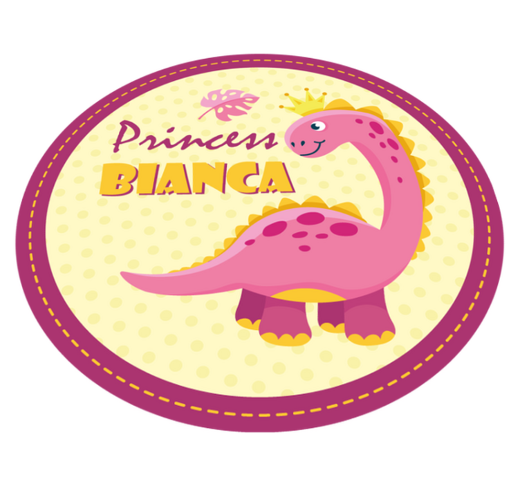 Tapis vinyle chambre bébé princesse dinosaure - TenStickers