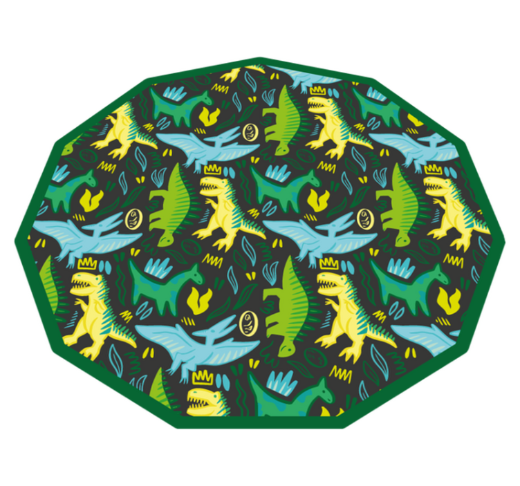 Tapis vinyle pour enfants empreintes de dinosaures - TenStickers