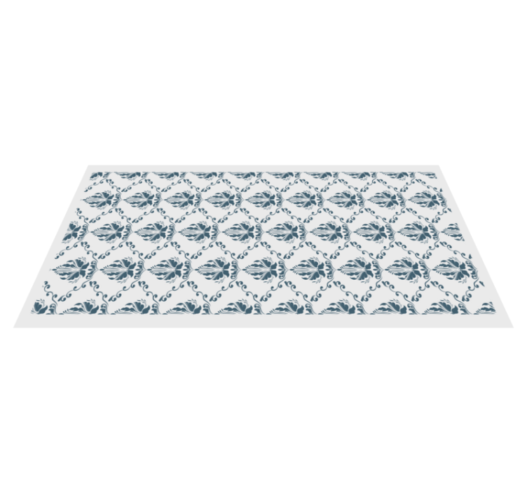 Tapis vinyle carreaux de ciment motif de feuillage élégant - TenStickers