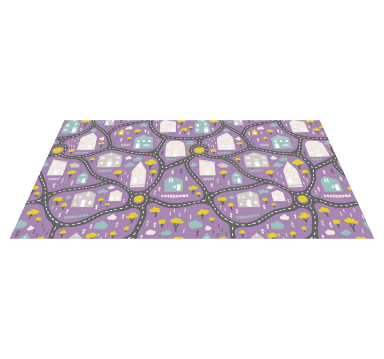 tapis vinyle de rue Playrug routes de paysage de ville pour fille - TenStickers
