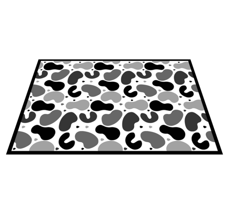 tapis vinyle moderne Points noirs et blancs modernes - TenStickers