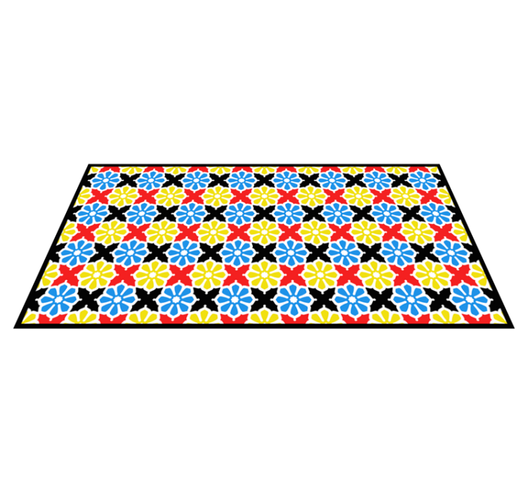 Tapis mosaique vinyle motif de mosaïque colorée - TenStickers