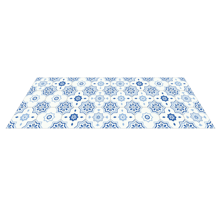 Tapis vinyle moderne Tapis de sol en carrelage - TenStickers