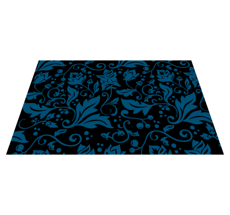 Tapis vinyle fleurs et plantes motif tourbillon floral - TenStickers