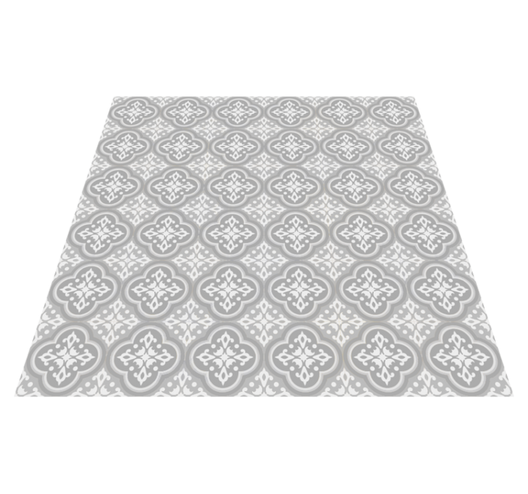 Tapis vinyle carreaux de ciment portugais gris - TenStickers