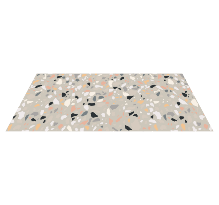 Tapis vinyle motif Terrazzo beige - TenStickers