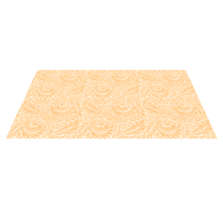 tapis vinyle salon Floral orange - TenStickers