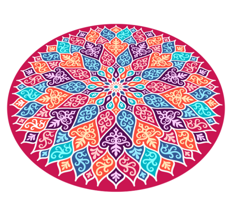 tapis vinyle mandala multicolore - TenStickers