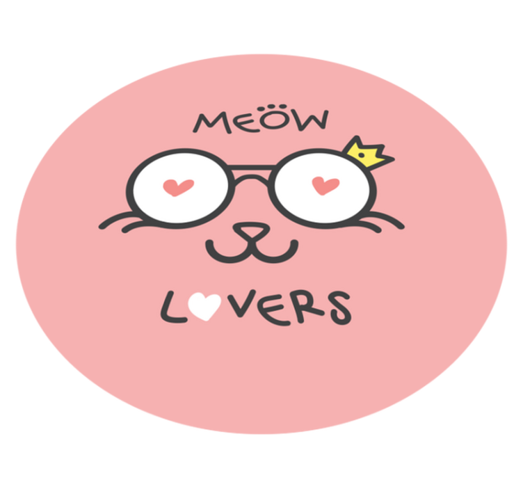 Tapis vinyle pour enfants graphique amoureux des chats - TenStickers