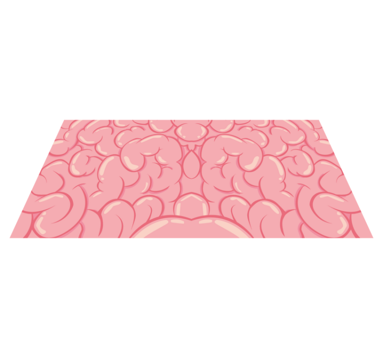 Tapis vinyle moderne Cerveau rose à l'intérieur - TenStickers
