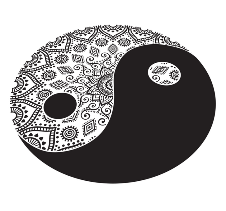 Tapis vinyle Mandala yin yang - TenStickers