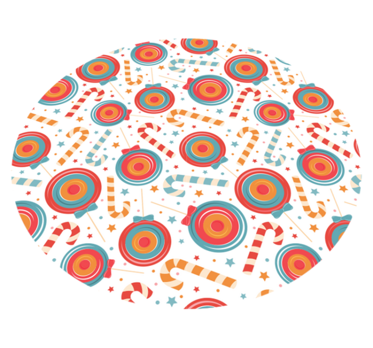 Tapis vinyle jeux images du pays des bonbons - TenStickers