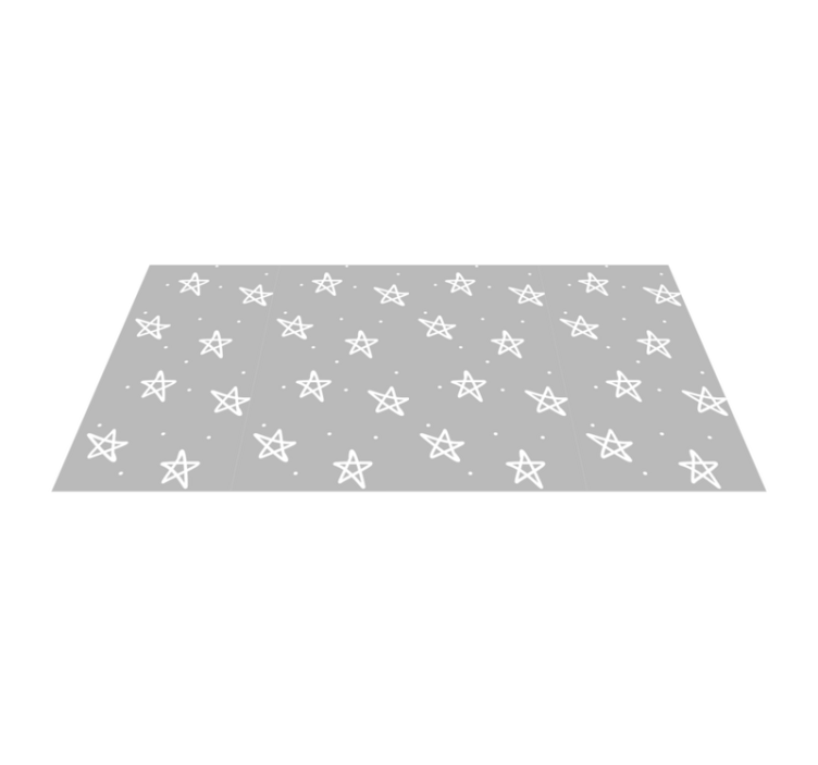 tapis vinyle pour enfants Le blanc commence par un fond gris - TenStickers