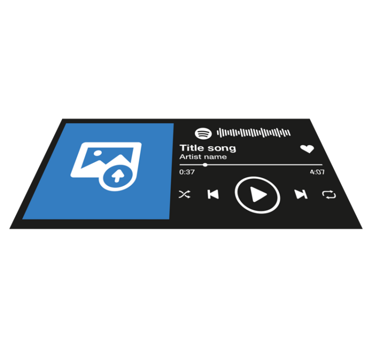 Tapis vinyle avec nom Spotify musique avec texte et image - TenStickers