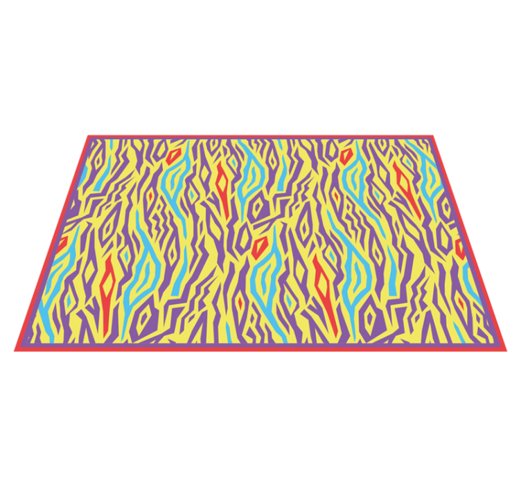 Tapis vinyle géométrique rayures zébrées abstraites - TenStickers