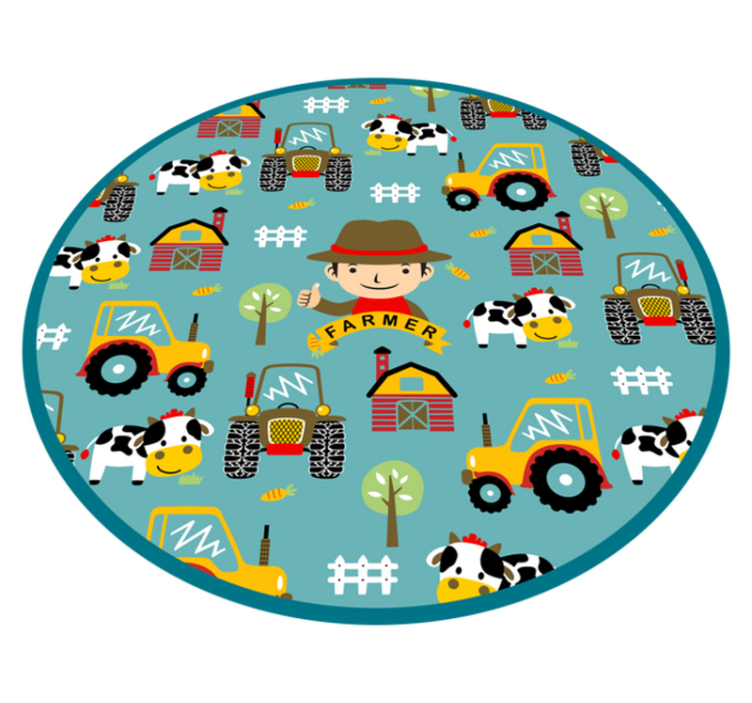 Tapis vinyle autres tapis modèle amusant d'agriculteur - TenStickers