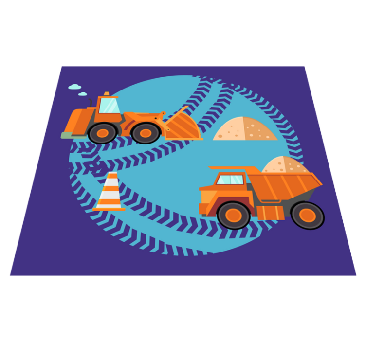 Tapis vinyle pour enfants aire de jeux de construction - TenStickers