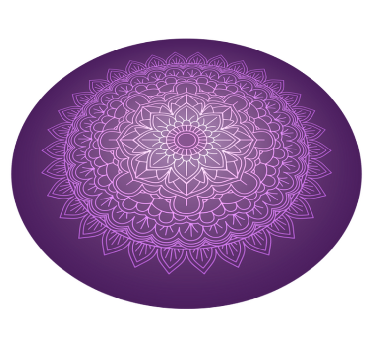Tapis vinyle Mandala violet - TenStickers