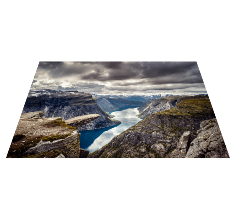 Tapis vinyle nature paysage aérien - TenStickers