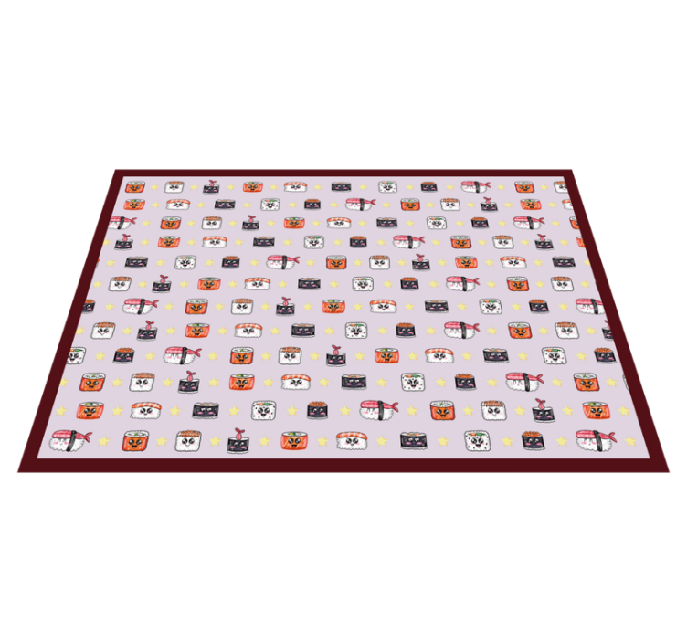 Tapis vinyle pour enfants modèle de dessin animé de sushi - TenStickers