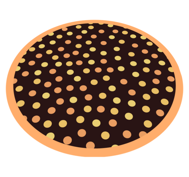Tapis vinyle rayures cercle à pois - TenStickers