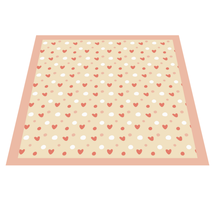 Tapis vinyle chambre bébé décor à motif de coeur - TenStickers