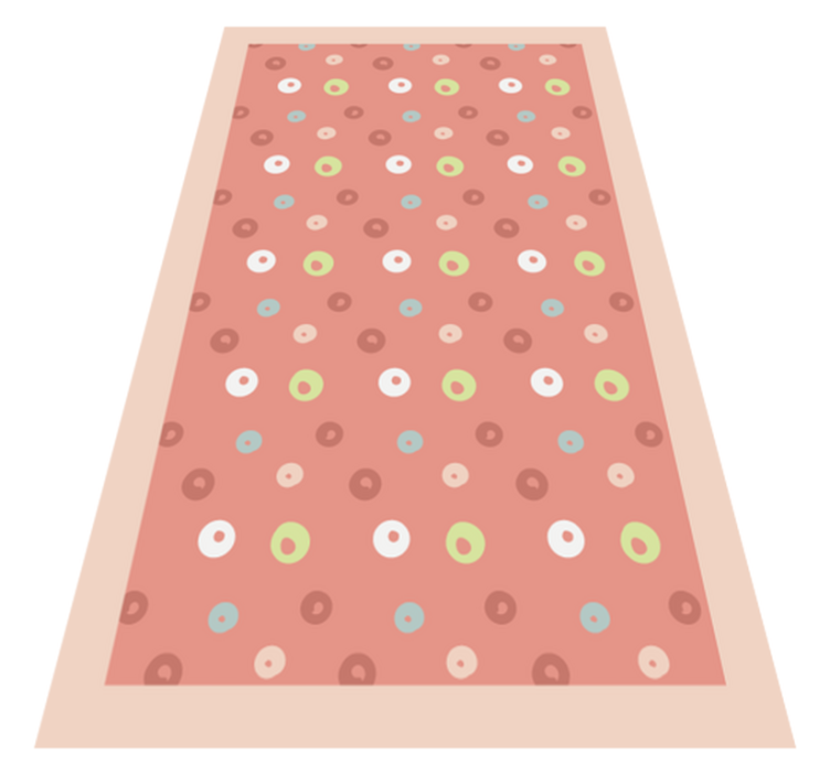 Tapis vinyle salon motif de points abstrait - TenStickers
