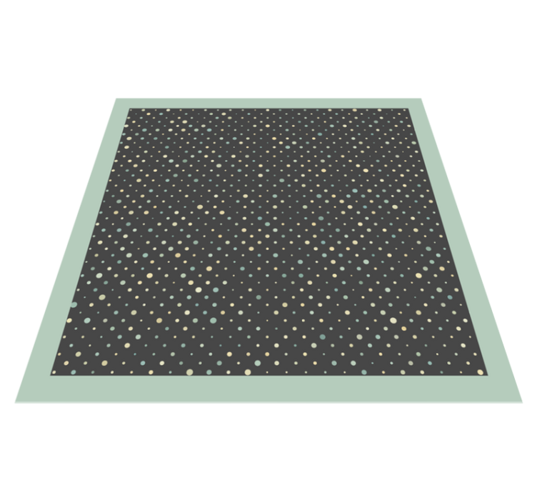 Tapis vinyle geometrique Pois gris et bleu - TenStickers